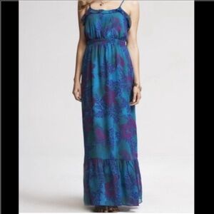 Express Teal and Purple Maxi Dress
